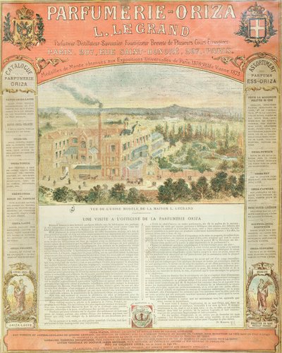 Pubblicità per la Parfumerie Oriza L. Legrand, c.1884 da French School