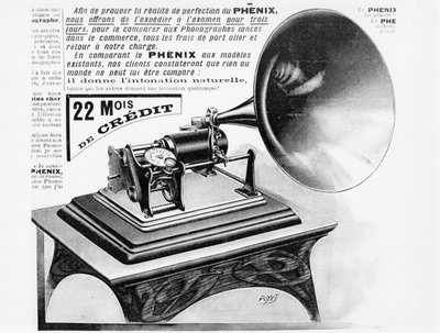 Pubblicità per il fonografo, c.1905 da French School