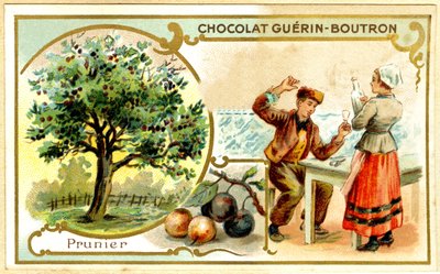 Cromolitografia pubblicitaria dei cioccolati Guérin Boutron da French School