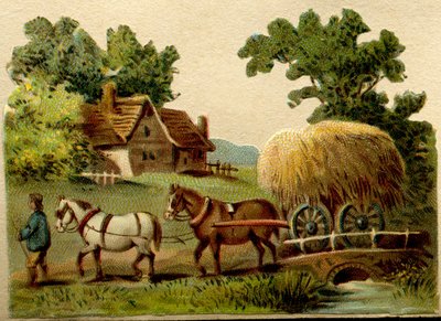 Cromos pubblicitari, tagliati secondo i contorni dei disegni rappresentati che erano molto di moda all