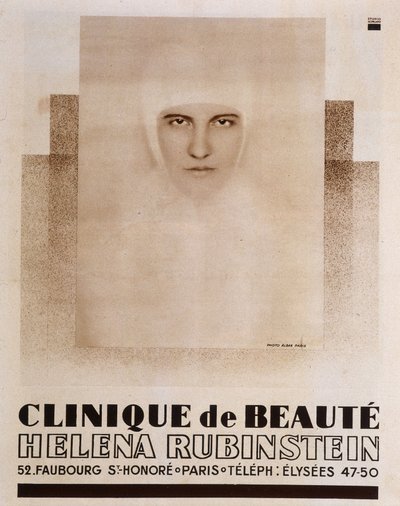Pubblicità per la Clinica di Bellezza Héléna Rubinstein a Parigi - in Vu da French School