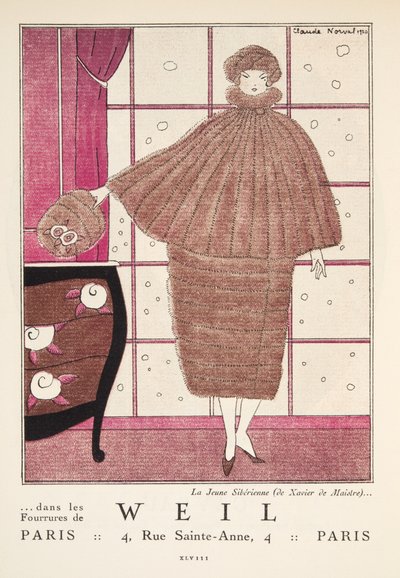 Pubblicità per "Weil", da Gazette de Bon Ton, pub. 1920 da French School