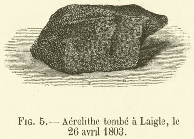 Aerolito caduto a Laigle, il 26 aprile 1803 (incisione) da French School