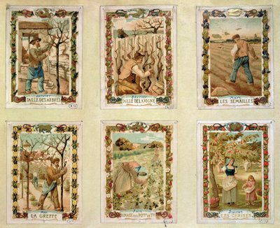 Calendario agricolo che raffigura le varie stagioni dell