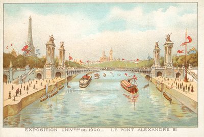 Ponte Alessandro III, Esposizione Universale 1900, Parigi da French School