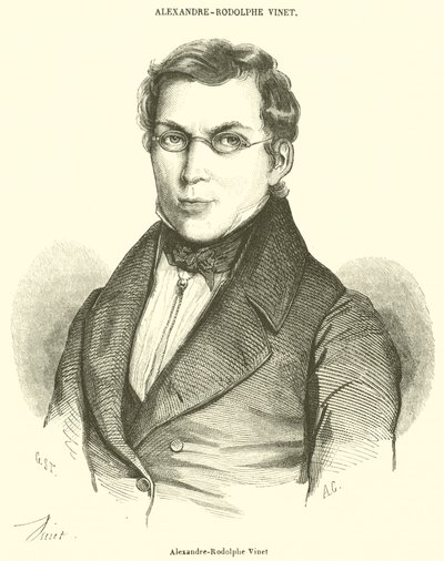 Alexandre-Rodolphe Vinet (incisione) da French School