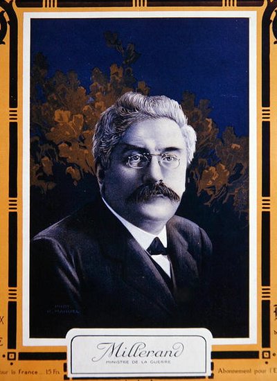 Alexandre Millerand come Ministro della Guerra nel 1915 da French School