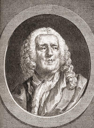 Alexis Piron, 1689-1773. Epigrammista e drammaturgo francese. Da Les Heures Libres pubblicato nel 1908 da French School