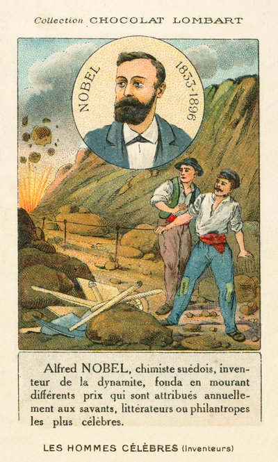 Alfred Nobel, chimico e industriale svedese che inventò la dinamite da French School