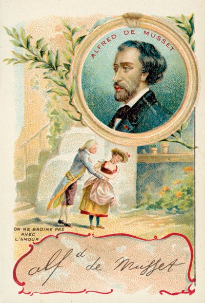 Alfred de Musset, drammaturgo, romanziere e poeta francese da French School