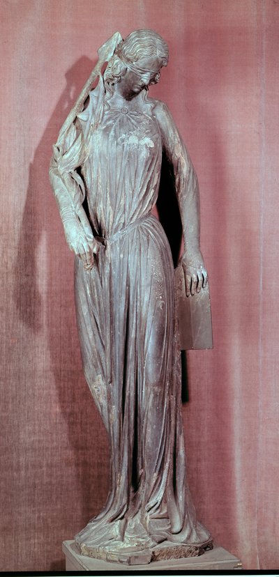 Figura allegorica della Sinagoga, dal portale del transetto sud della cattedrale di Strasburgo, c.1230 da French School
