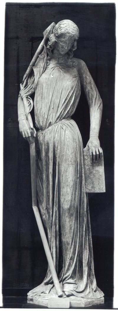 Figura allegorica della Sinagoga, dal portale del transetto sud della cattedrale, c.1230 da French School