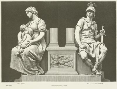 Allegorie della Carità e del Coraggio Militare da French School