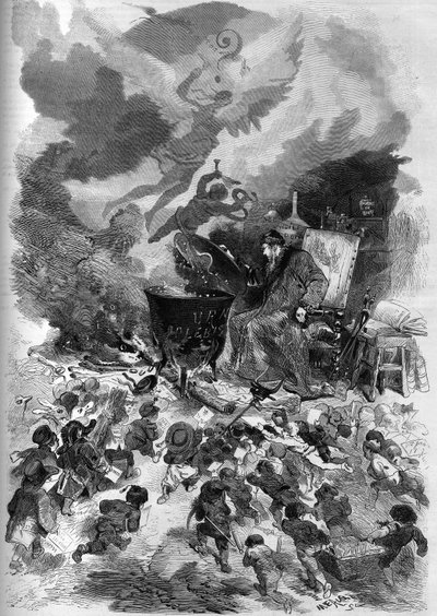 Allegoria del plebiscito di Napoleone III nel 1870. Incisione di Edmond Morin in 
