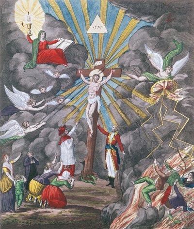 Allegoria del ristabilimento della religione cattolica in Francia nel 1802 sotto Napoleone Bonaparte come Primo Console, 1802 da French School