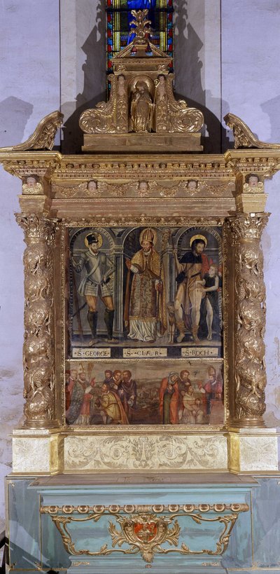 Altare di San Clair (anche chiamato altare di San Rocco) da French School