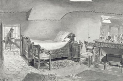 Interno di una soffitta di un artista a Parigi, c.1830 da French School