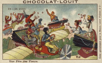 Una festa dei fiori in volo nell