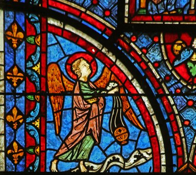 Un angelo - dalla finestra della Morte e Glorificazione della Vergine Maria da French School