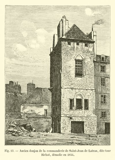 Antico mastio della commenda di San Giovanni in Laterano, detta torre Bichat, demolita nel 1854 da French School