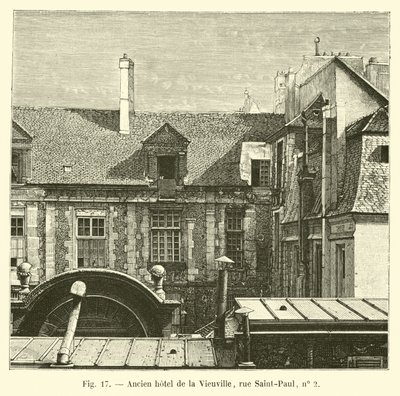 Antico hotel de la Vieuville, rue Saint-Paul, n. 2 da French School