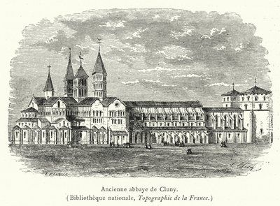 Antica abbazia di Cluny da French School