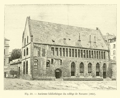 Antica biblioteca del collegio di Navarre, 1860 da French School