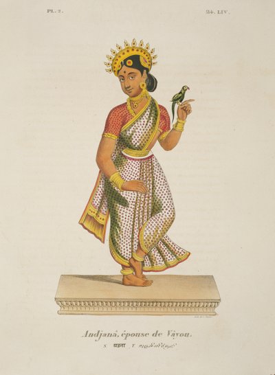Andjana, moglie di Vayu inciso da C. de Motte (1785-1836) da French School