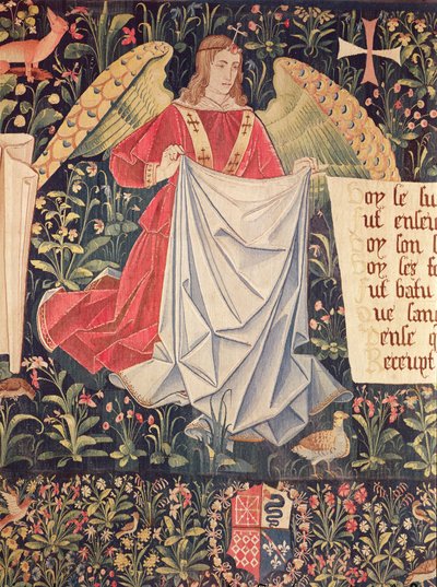 Angelo che tiene il sudario, (dettaglio) da Gli Angeli che Portano gli Strumenti della Passione da French School