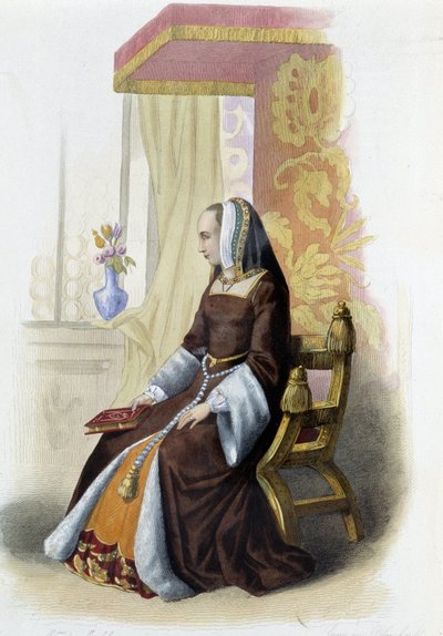 Anna di Bretagna, Duchessa di Bretagna (1477-1514) - in "Le Plutarque francais", di Mennechet, Parigi da French School