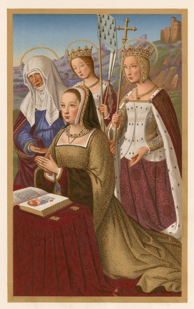 Anna di Bretagna in preghiera da French School