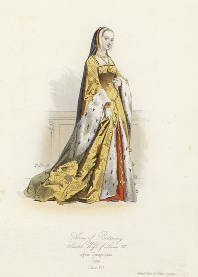 Anna di Bretagna, seconda moglie di Luigi XII di Francia da French School