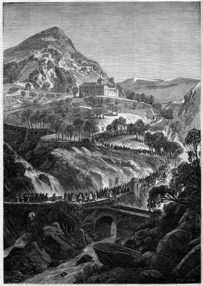 Pellegrinaggio annuale del 21 marzo al convento di San Benedetto sul Monte Caro, Italia da French School