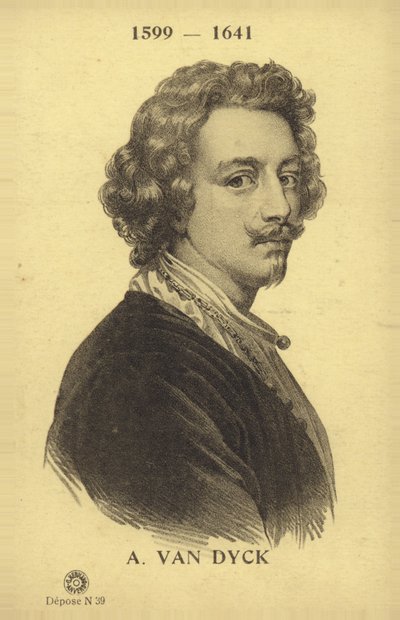 Anthony van Dyck, pittore fiammingo (litografia) da French School