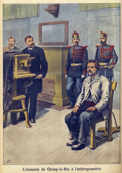 Antropometria - Alphonse Bertillon (1853-1914) illustrazione da 