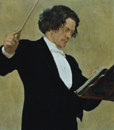 Anton Rubinstein (1829-94) che dirige da French School