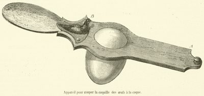 Apparecchio per tagliare il guscio delle uova alla coque da French School