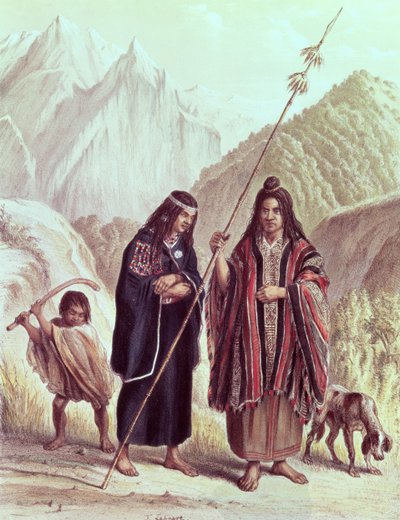 Indiani Araucani, illustrazione da 