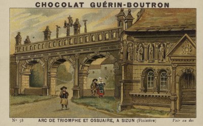 Arco di Trionfo e Ossario, a Sizun, Finistère da French School