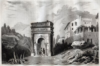 Arco di Augusto (Susa) - incisione da 