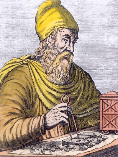 Archimede (287-212 a.C.) (colorazione successiva) da French School