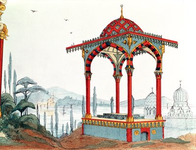 Schizzo architettonico in Turchia, fine XIX secolo da French School