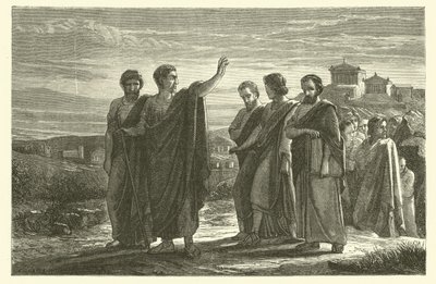 Aristotele esiliato da Atene con i suoi discepoli da French School