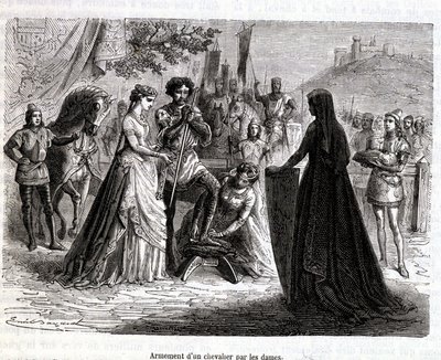 Armare un cavaliere da parte delle dame nell
