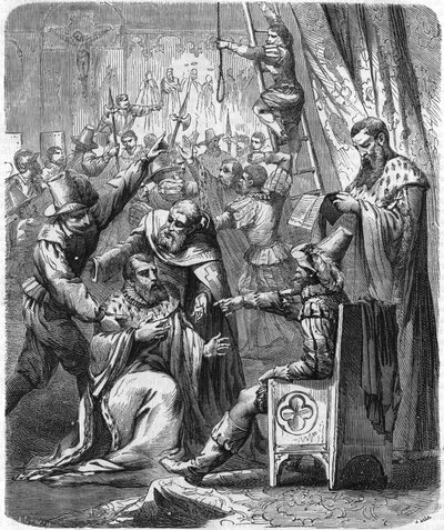 Arresto di Brisson e Larcher, due violenti leguisti della guerra civile nel XVI secolo. In 
