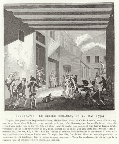 Arresto di Cecile Renault, Parigi, 23 maggio 1794 da French School