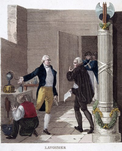 Arresto di Lavoisier nel suo laboratorio da French School