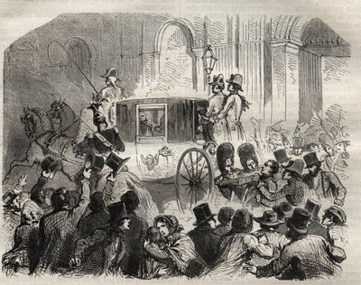Arresto di Louis Alibaud dopo il suo tentativo di assassinio su Luigi Filippo I (1773-1850), Re dei Francesi, 25 giugno da French School