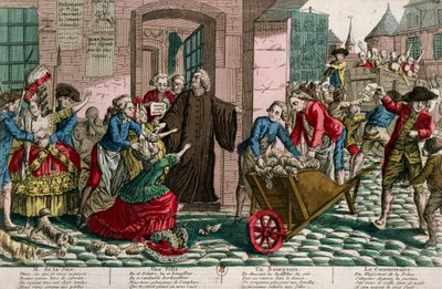 Arresto delle prostitute da parte della polizia a Parigi, c.1759 da French School