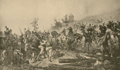 Arrivo delle truppe bavaresi davanti a Parigi, Guerra franco-prussiana, settembre 1870 da French School